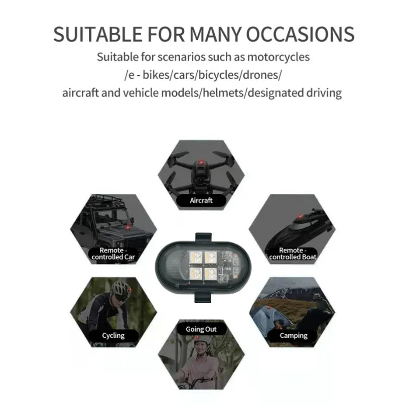 Wireless Remote Control LED Strobe Light for Vehicles and Drones
