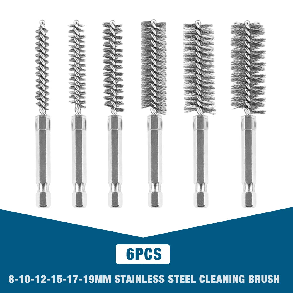 Kit de brosses métalliques en acier inoxydable de précision