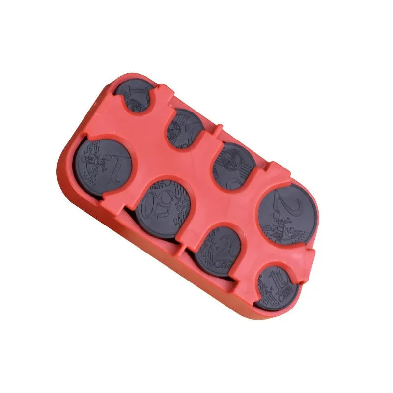 Compact Euro Coin Organizer with Quick-Access Dispenser