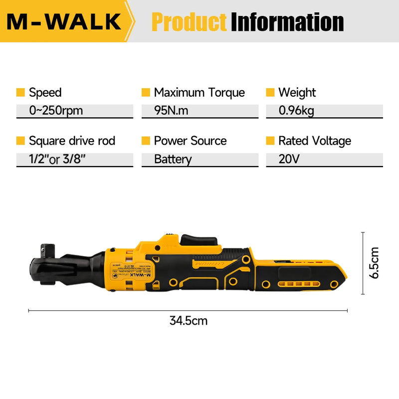 Cordless Right-Angle Impact Wrench - 20V Compatible