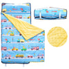 Dinosaur Toddler Nap Mat with Removable Pillow and Fleece Blanket