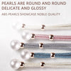 A set of pearl and rope curtain tie-back accessories in various colors like white, pink, silver, and blue.
