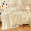 Princess Chiffon Duvet Cover with Romantic Ruffles