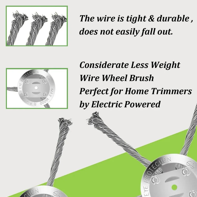Steel Wire Grass Trimmer Head for Brushcutters