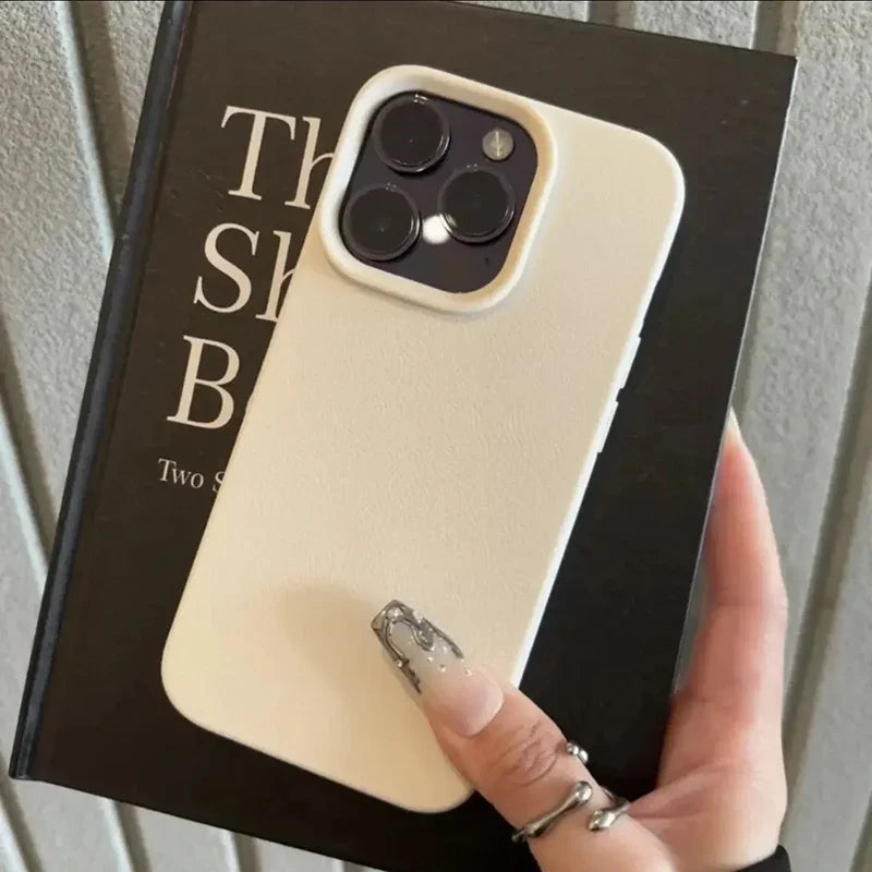 Candy Color Lychee Pattern Soft Silicone Phone Case
