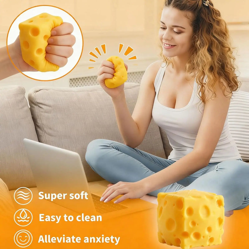 Slow-Rising Cheese Block Squishy Toy
