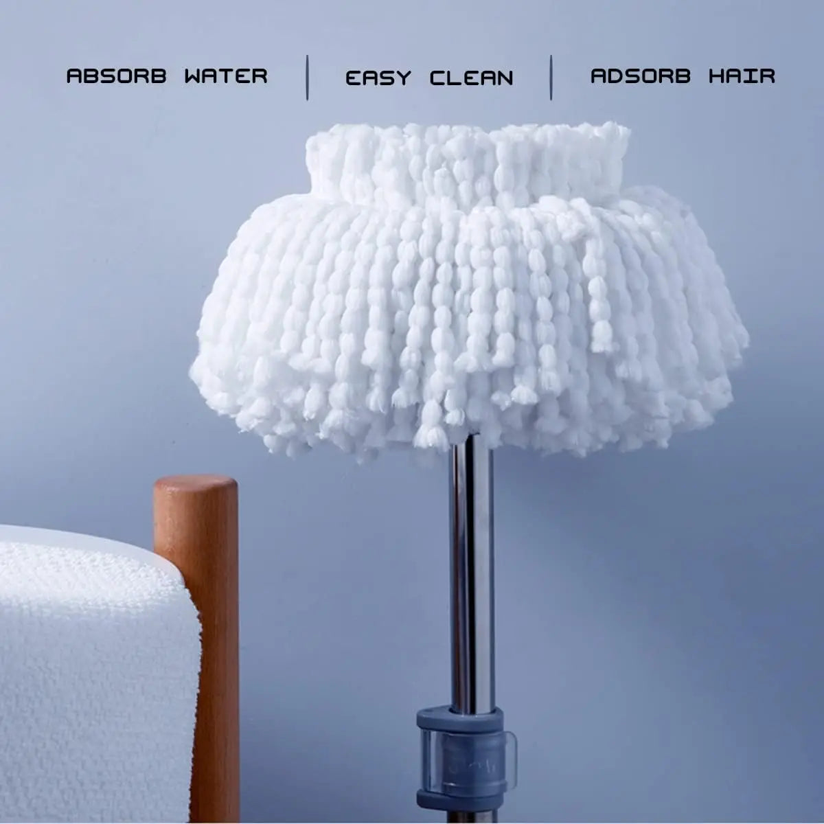 Microfiber Replacement Mop Heads for Spin Mop (Set of 4/8)