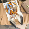 Silk-Feel Square Scarf for Women