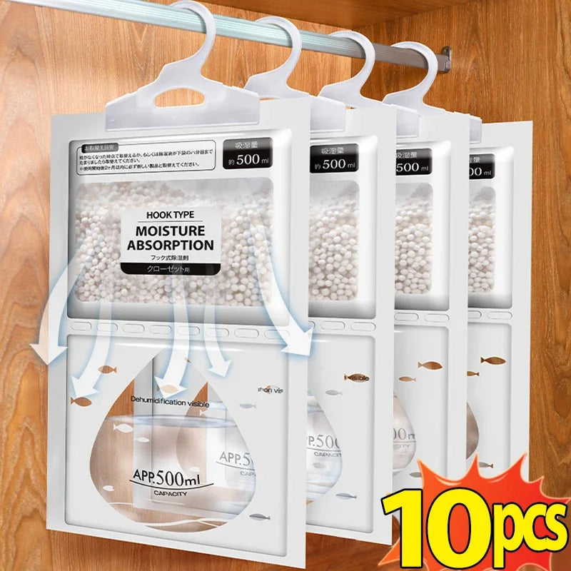 Hanging Moisture Absorber Bags for Wardrobe & Closet