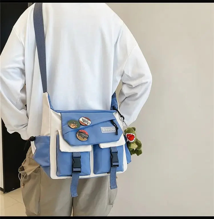 Harajuku Nylon Crossbody Bag with Adjustable Strap