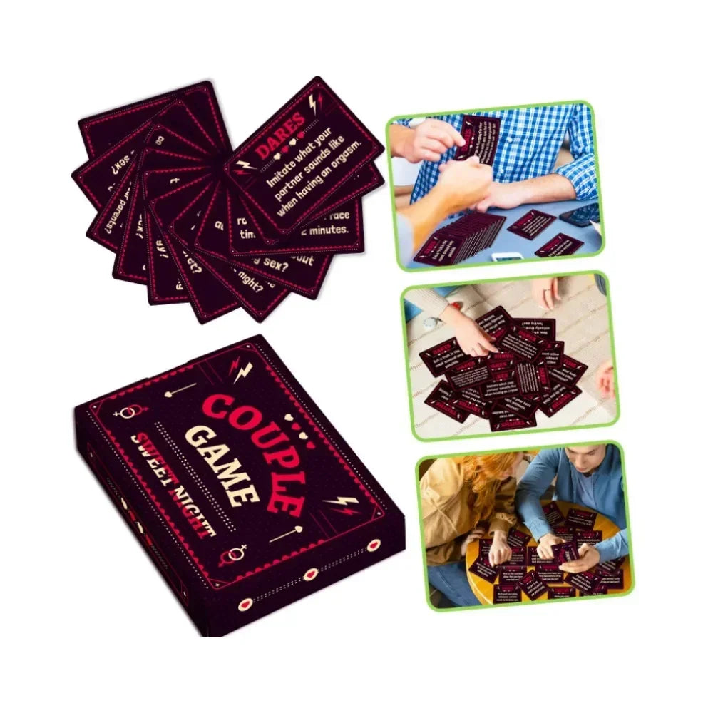Couples Truth or Dare Card Game - 50 Interactive Conversation Cards for Date Night