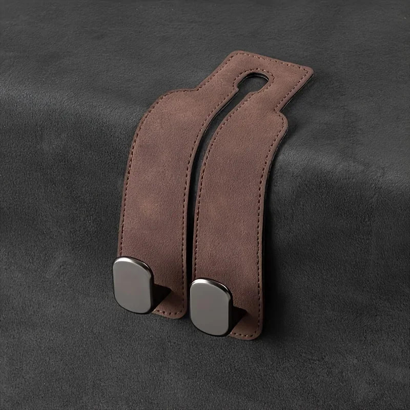 Car Seat Headrest Hook - Premium Leather & ABS
