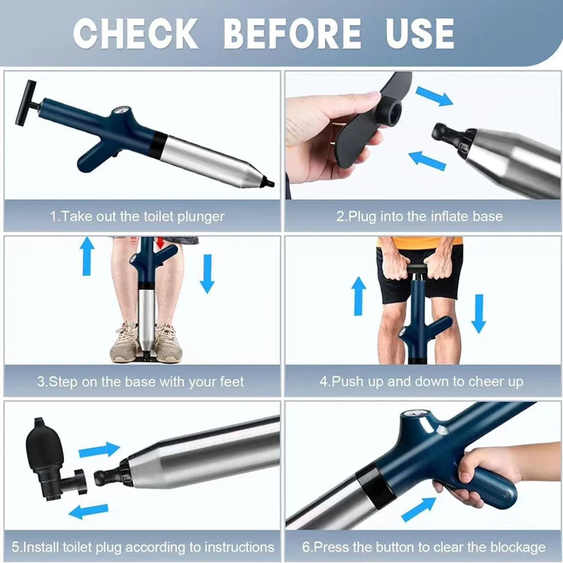 Stainless Steel Pneumatic Drain Blaster Tool