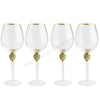Elegant Gold-Rimmed Diamond Wine Glasses