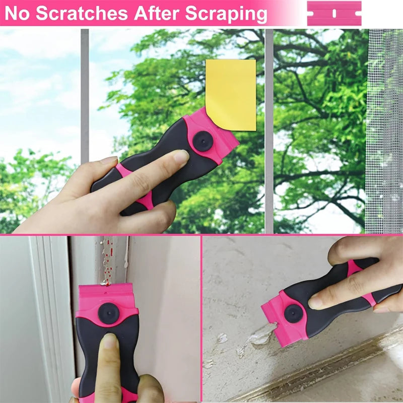 Double-Edged Razor Blade Scraper with Non-Slip Grip
