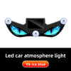 Y6-ice blue LED car atmosphere light featuring a demon eye design.