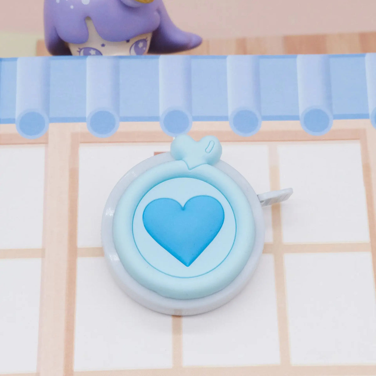 Pastel Heart-Shaped Retractable Tape Measure