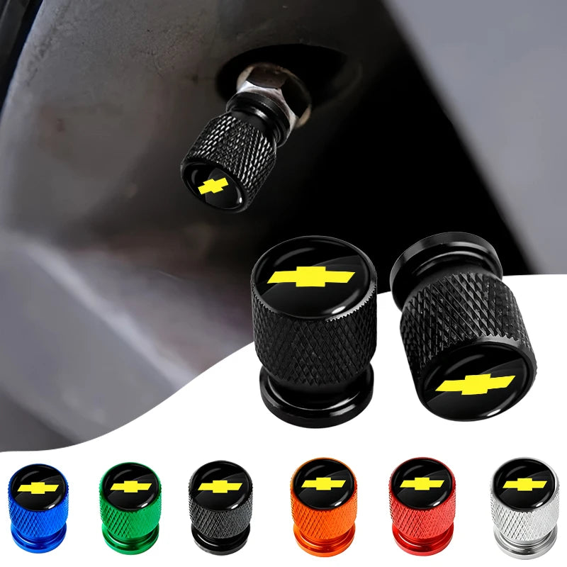 Aluminum Tire Valve Caps for Chevrolet Trucks & SUVs