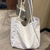 Polka Dot Canvas Tote Bag