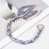 Decorative Silk Scarf Bag Chain with Detachable Bow