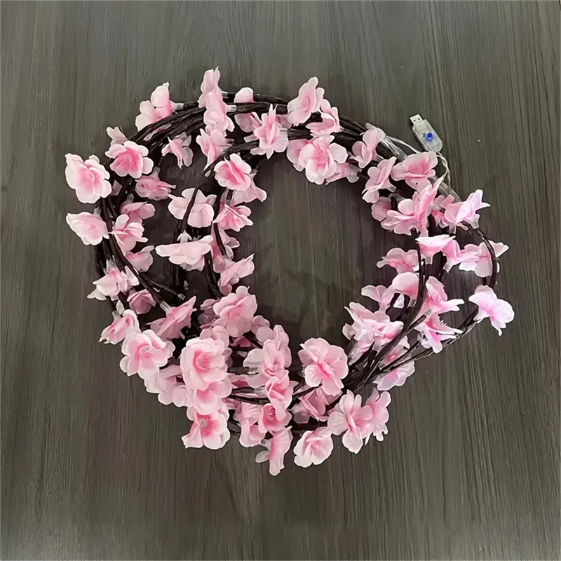 Guirlande LED en forme de Fleurs de Cerisier avec Alimentation USB