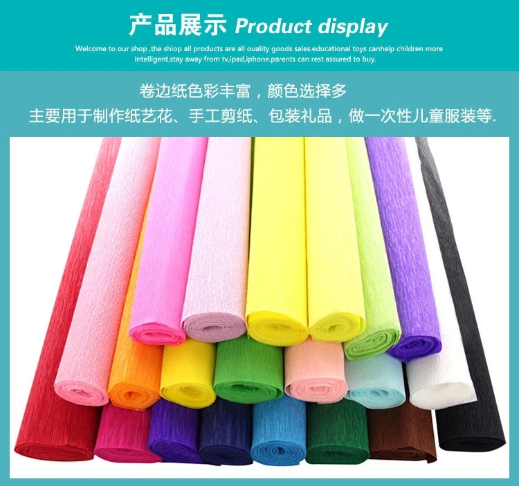 Handmade Crepe Paper Roll for DIY Paper Flowers