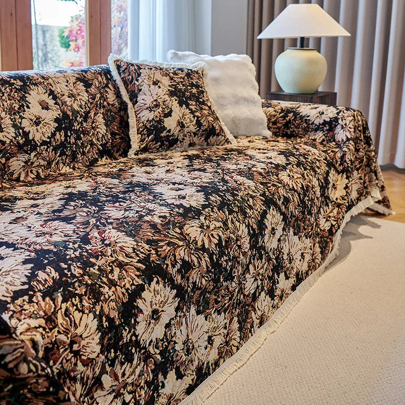 Boho Retro Cotton-Linen Sofa Cover