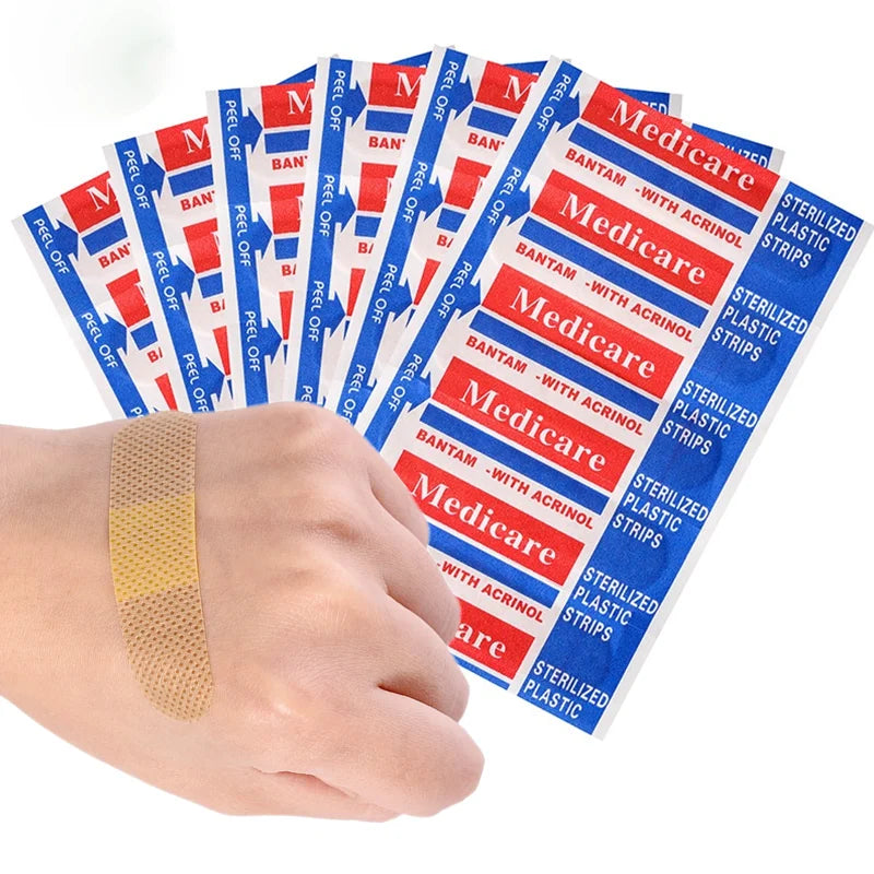 Waterproof Adhesive Bandages – Family First Aid Kit (Pack of 100)