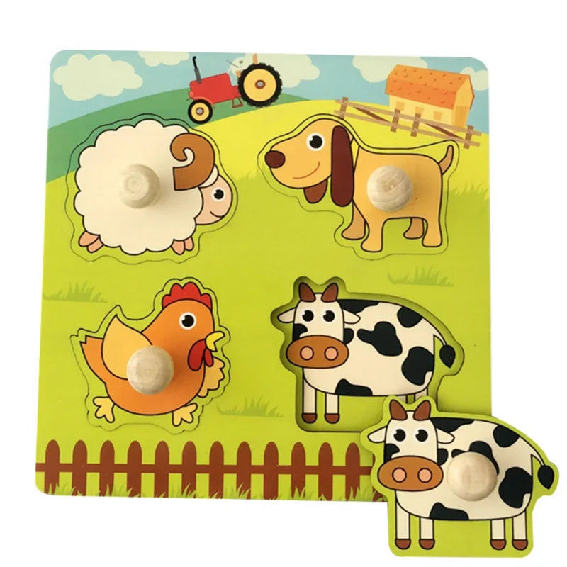 Wooden Alphabet Puzzle Board for Toddlers