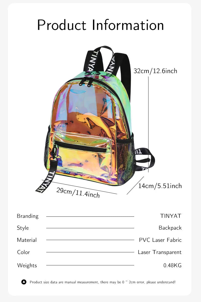 Clear PVC Backpack for Women – Water-Resistant & Festival Ready