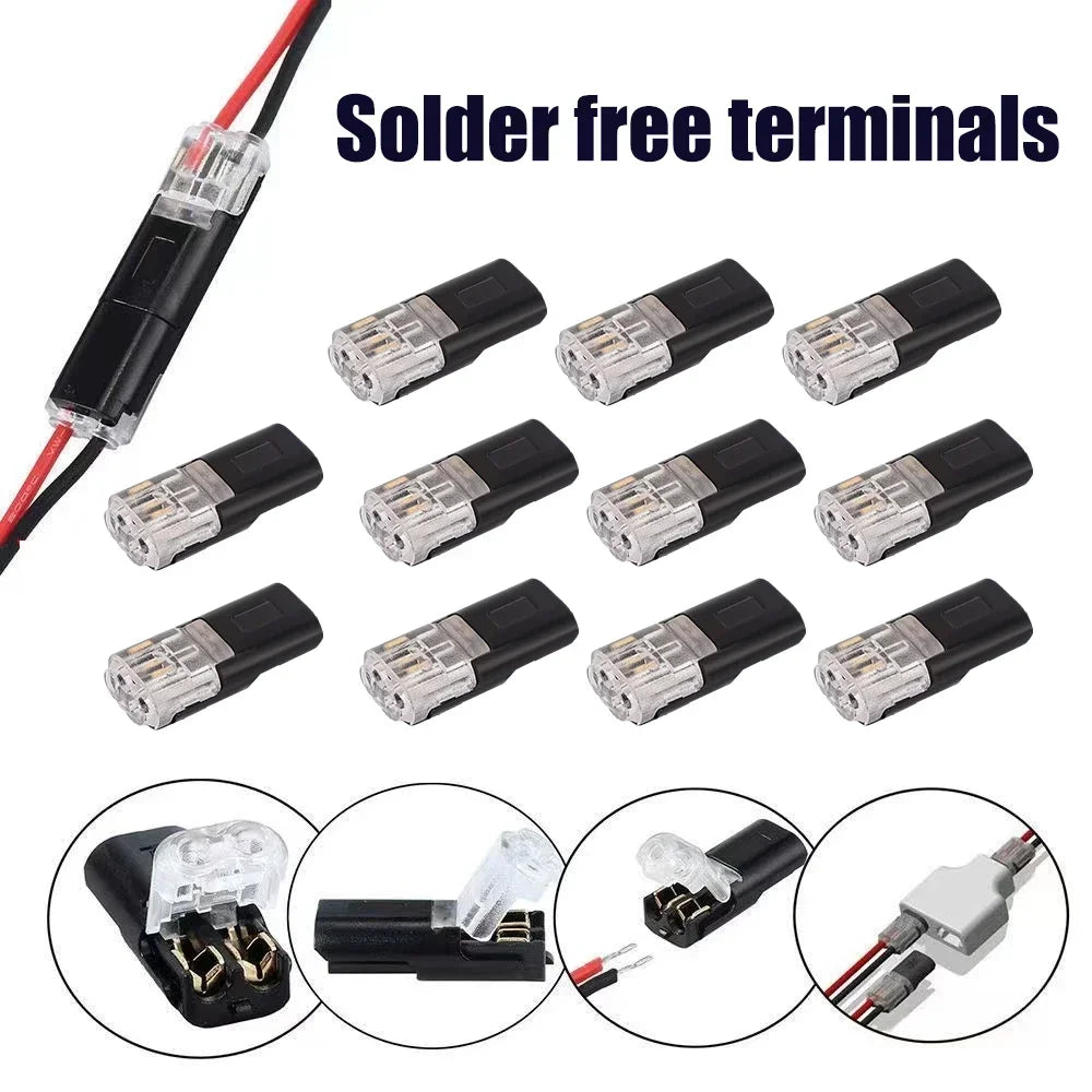 Waterproof 2-Pin Electrical Connector for Automotive Wiring