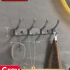 No-Drill Wall-Mounted Coat Rack with 6 Hooks