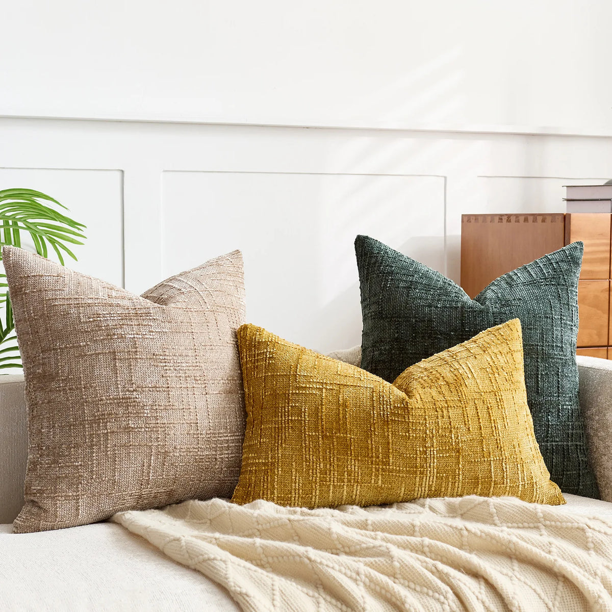 Boucle Texture Throw Pillow Cover