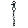 Heavy duty metal glove clips for work and outdoor use with a carabiner and chain.
