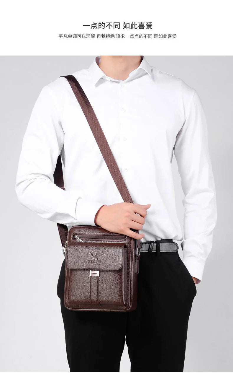 Vintage Waterproof Crossbody Messenger Bag for Men