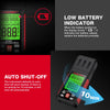 A digital wood moisture meter displays 888.8% and features a low battery indicator and an auto shut-off function.