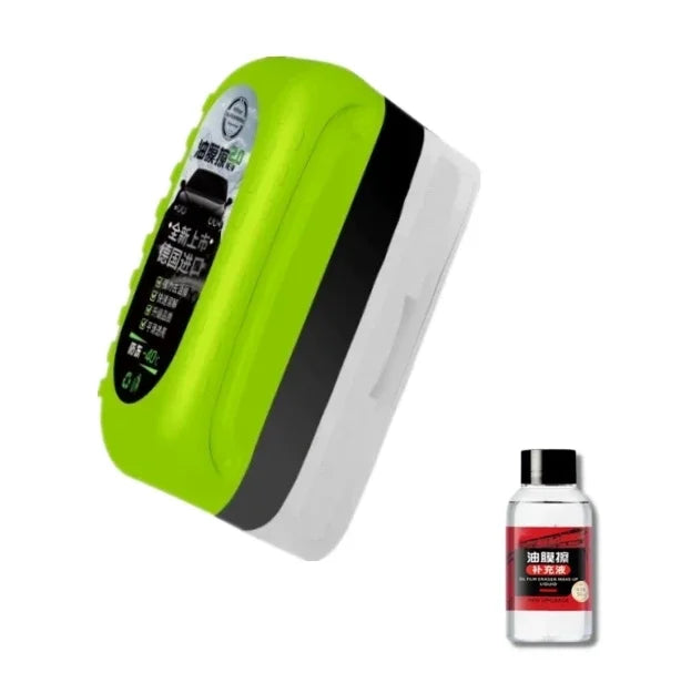 Car Windshield Oil Film Cleaning Brush with Sponge Applicator