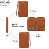 RFID Blocking Travel Passport Holder and Document Organizer