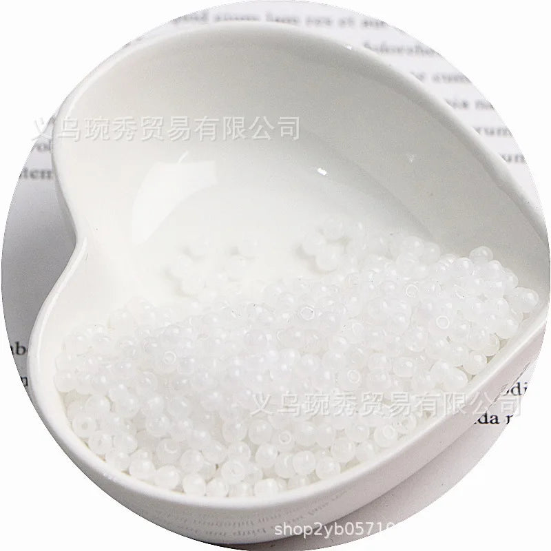 Jade Ice Glass Rice Beads for Jewelry Making