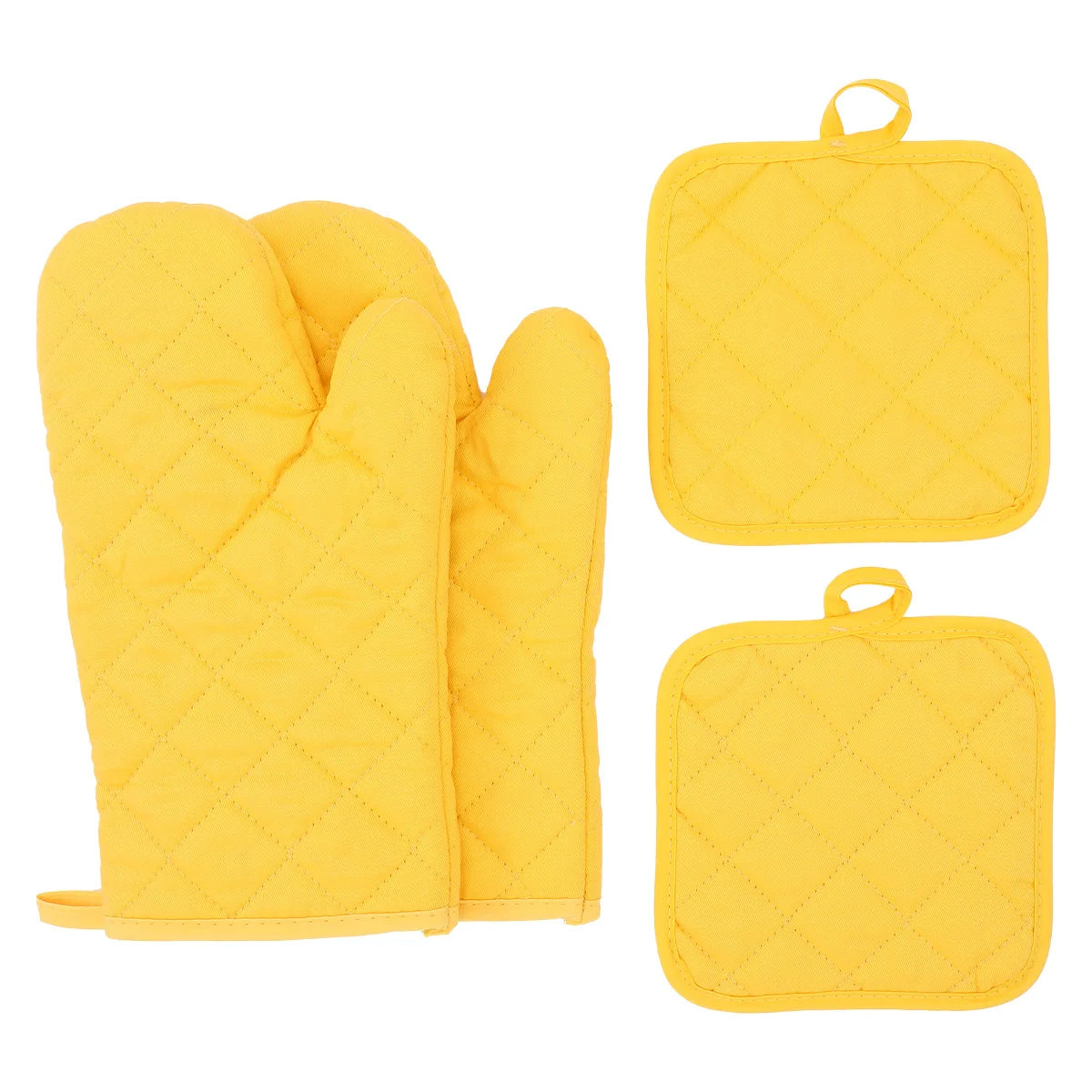 Heat Resistant Kitchen Gloves – 4-Piece Set for Baking, Grilling & Cooking
