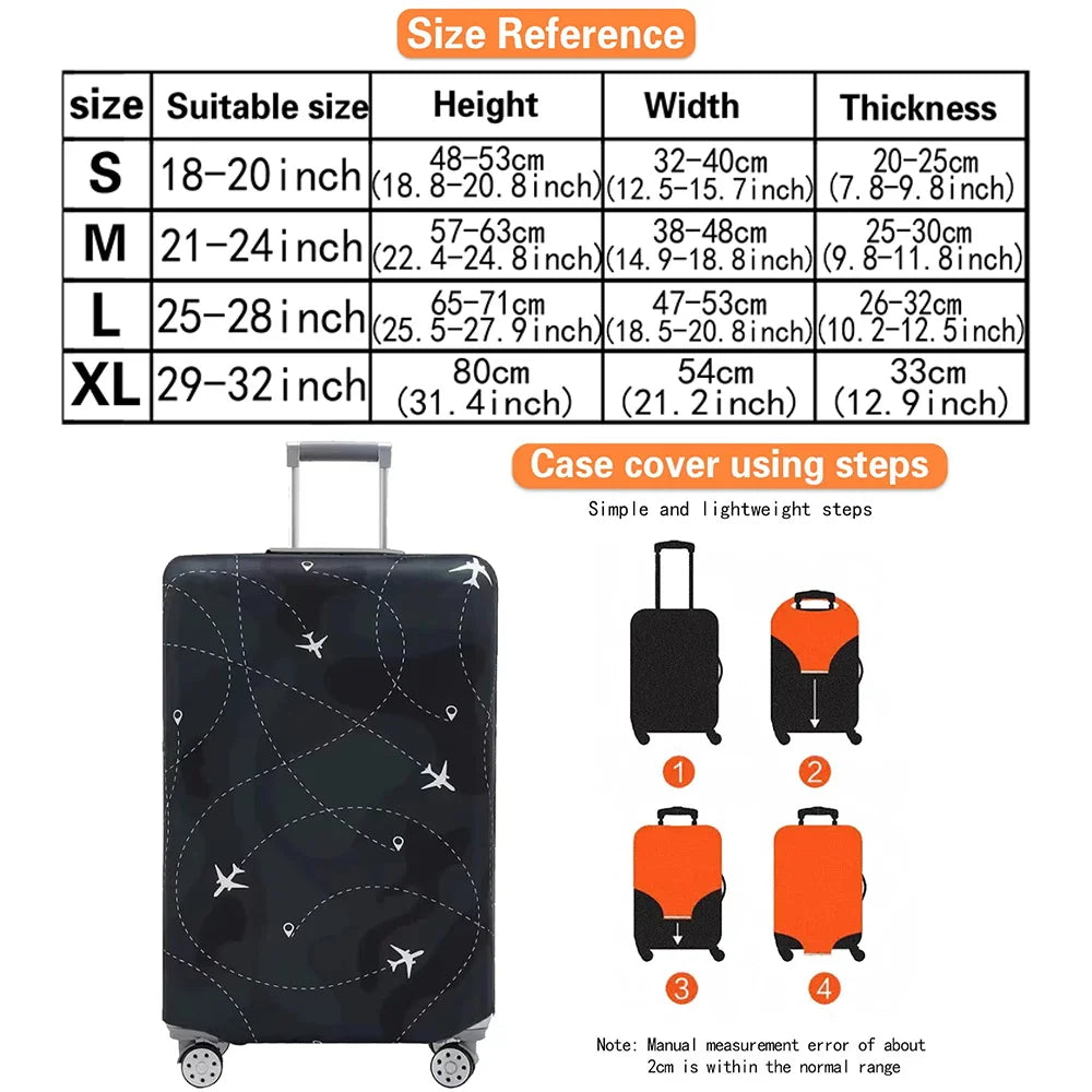Stretch Fabric Luggage Cover for Suitcases (18-32 Inch)
