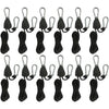 A set of 2m camping tent rope tensioners featuring ratchet pulley hooks.
