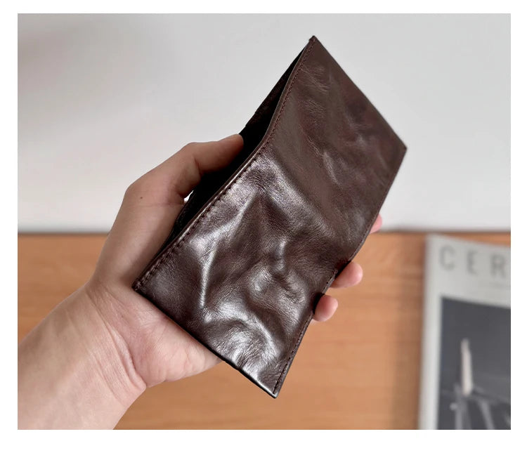 Vintage Genuine Leather Bifold Wallet