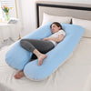 U-Shaped Full Body Pregnancy Pillow with Removable Velvet Cover