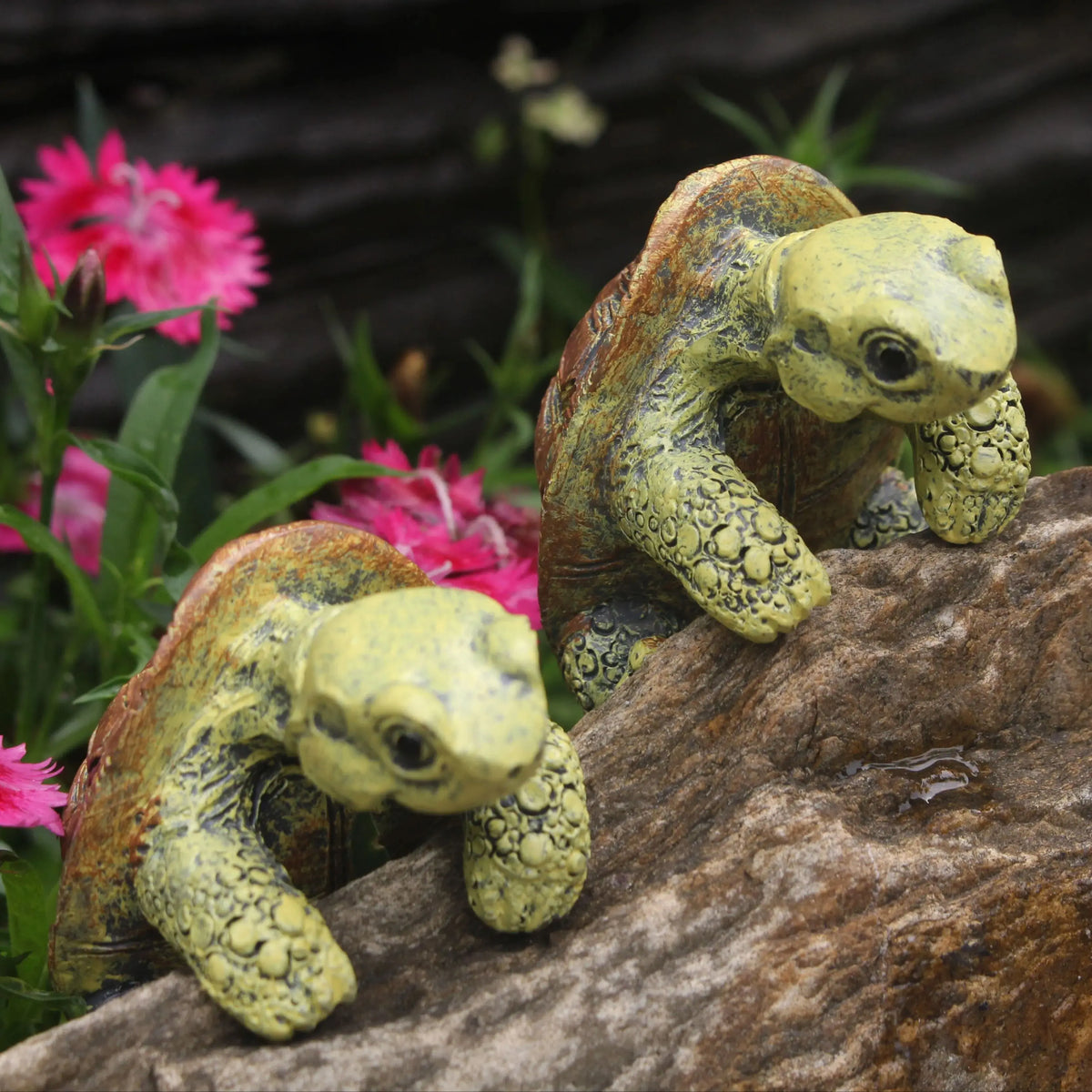 Vintage Climbing Turtle Garden Statue