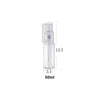 Clear glass refillable fine mist spray bottle with a pump dispenser and volume markings
