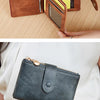 Women's Retro Tri-Fold Wallet with Large Capacity and Dual Zippers