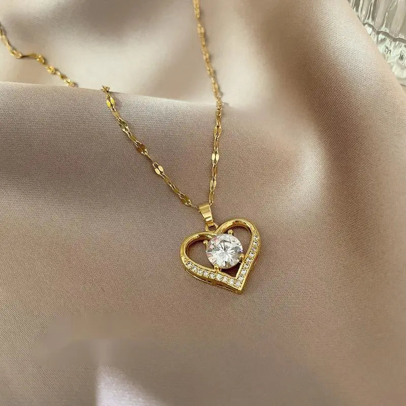 Elegant Heart Pendant Necklace