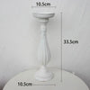 Set of 3 Wooden Candlestick Holders - Antique Style Decor
