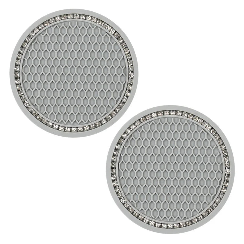 Rhinestone Crystal Car Cup Holder Coasters (Set of 2)